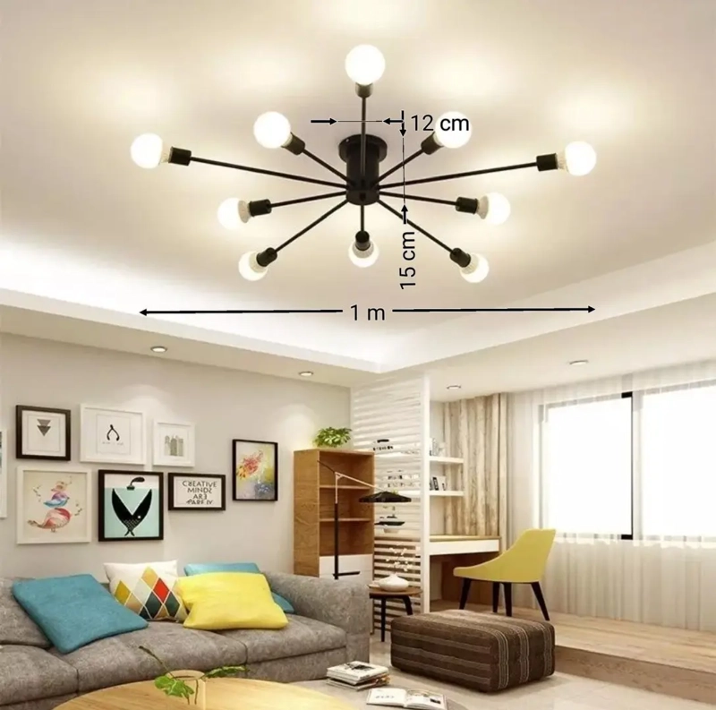 LAMPARA DISEÑO MODERNO NORDIC 2 LEOO LUXURYBRAND - 1