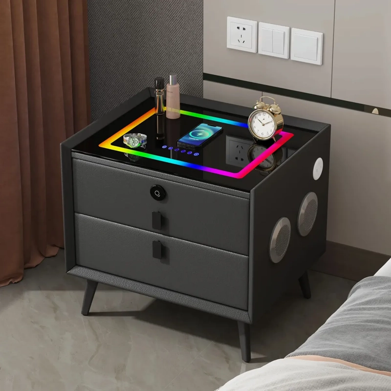 VELADOR INTELIGENTE CON HUELLA BLUETOOTH Y CARGA INALAMBRICA - 3