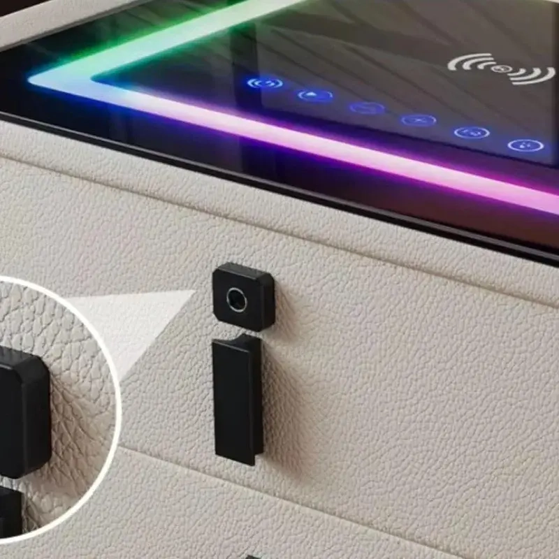 VELADOR INTELIGENTE CON HUELLA BLUETOOTH Y CARGA INALAMBRICA - 6