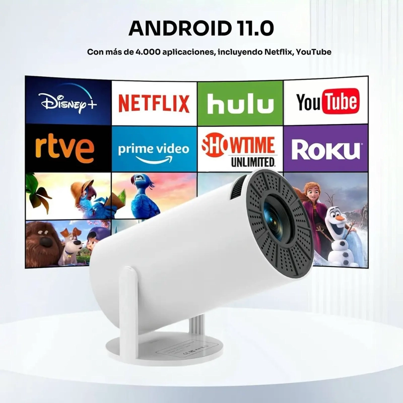 PROYECTOR PORTATIL LED 4K HD ANDROID 11 WIFI 6 BLUETOOTH 5.0 - 2
