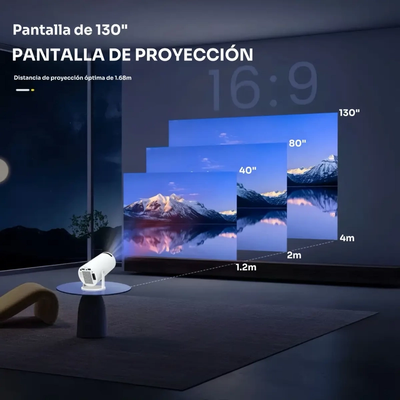 PROYECTOR PORTATIL LED 4K HD ANDROID 11 WIFI 6 BLUETOOTH 5.0 - 5