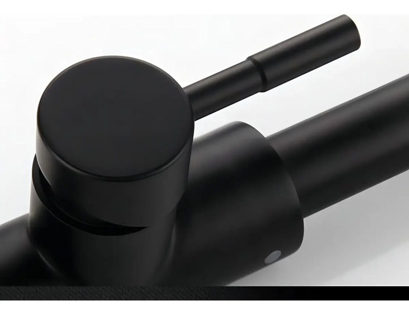 LLAVE MONOMANDO LAVAPLATOS RETRACTIL Y FLEXIBLE ACERO NEGRO - 3