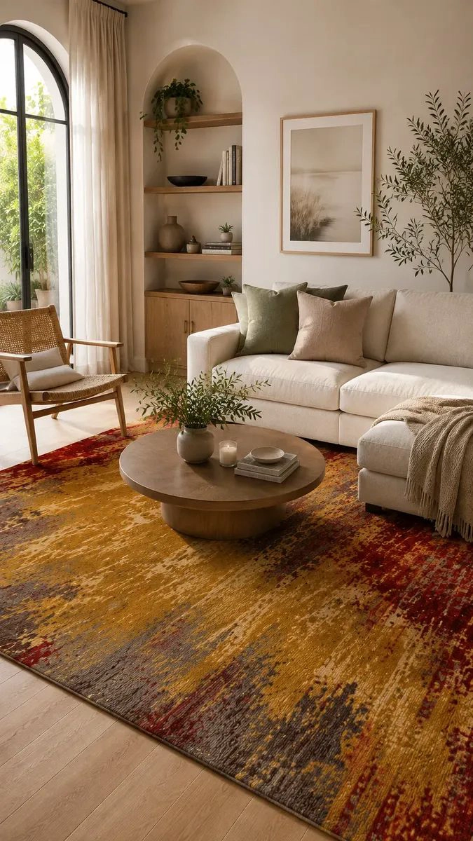 ALFOMBRA DECORATIVA PARA LIVING MODERNA ABSTRACTA 3X2 - 2