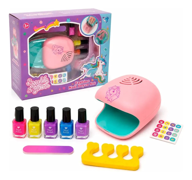 KIT MANICURE INFANTIL  CON SECADOR 9 PIEZAS - 1