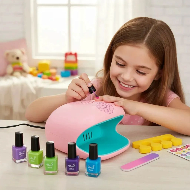 KIT MANICURE INFANTIL  CON SECADOR 9 PIEZAS - 2