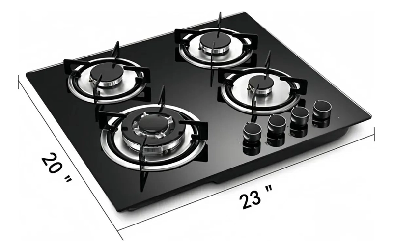 ENCIMERA DOBLE PARRILLA THEK 4 PLATOS GAS LICUADO/NATURAL - 2