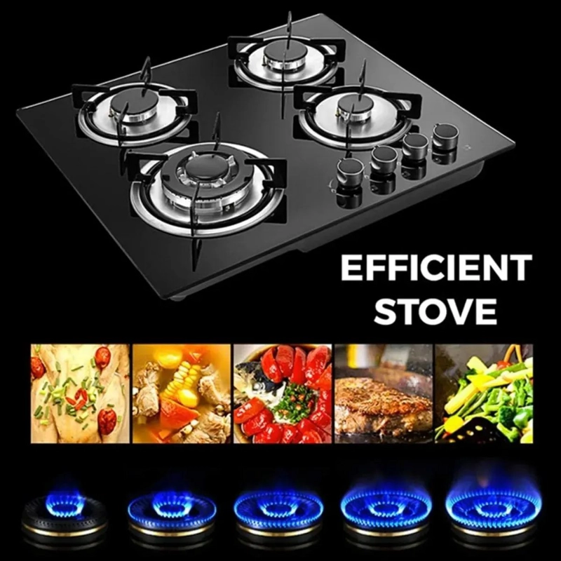 ENCIMERA DOBLE PARRILLA THEK 4 PLATOS GAS LICUADO/NATURAL - 4