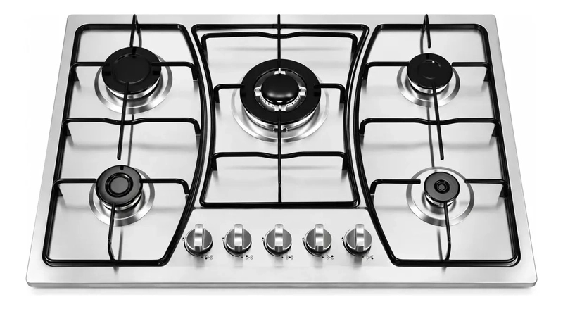 ENCIMERA A GAS 5 QUEMADORES ACERO INOXIDABLE 70CM - 5