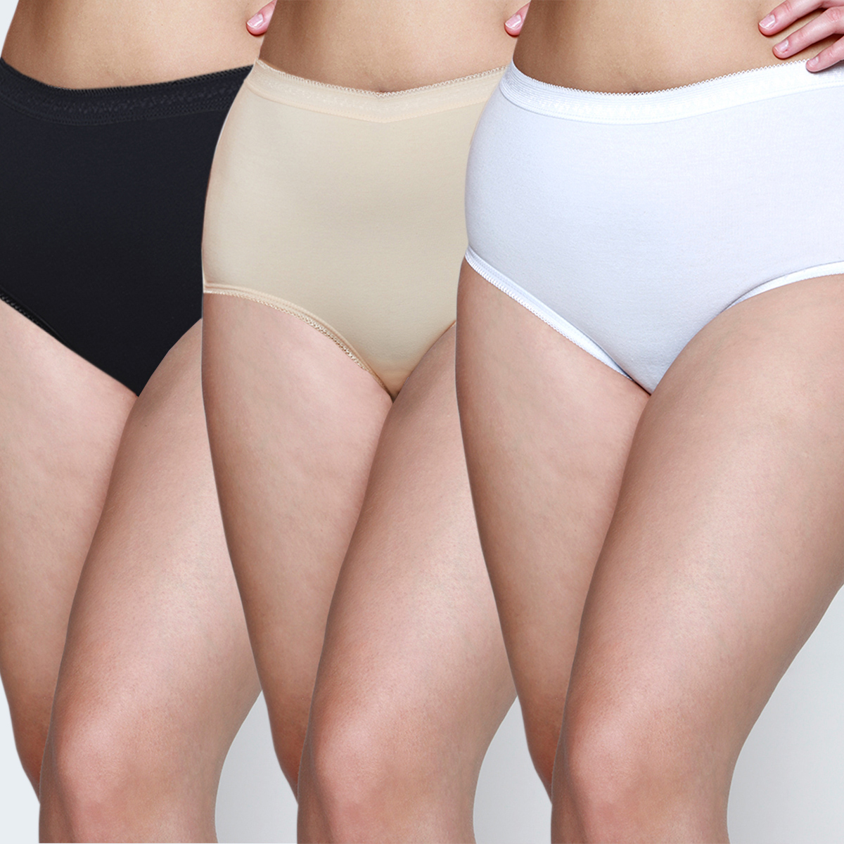 PACK X3CALZON MAXI MUJER KAYSER P31007-BLA ALGODON - 1