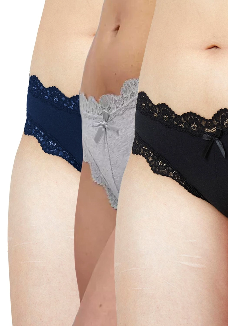 PACK 3 X CALZON CULOTTE ALGODON P314.028-AZU KAYSER - 1