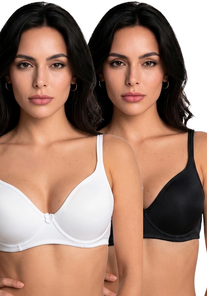 PACK X2 SOSTEN MUJER KAYSER P250.117-BLA MICROFIBRA B - 1