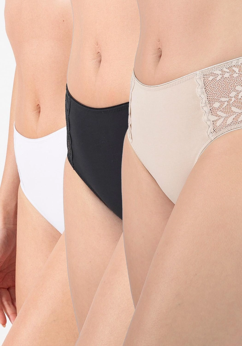 PACK 3X PANTALETA ALGODON P314186-BLA KAYSER - 1