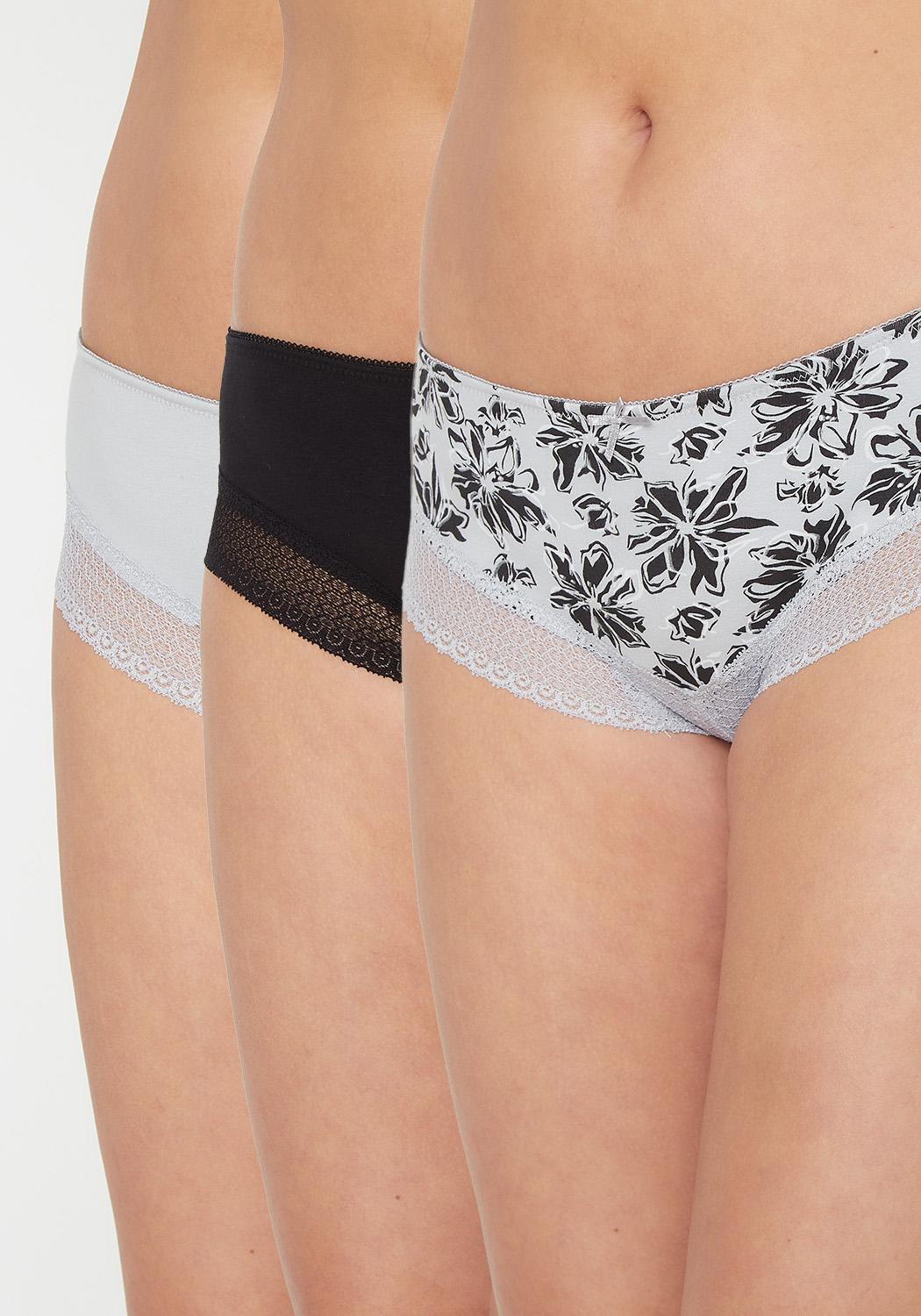 PACK 3X PANTALETA ALGODÓN P314.0024-GRI4 KAYSER - 1