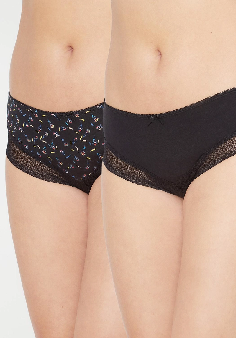 PACK 2X PANTALETA ALGODON P2140024W-NEG2 KAYSER - 1