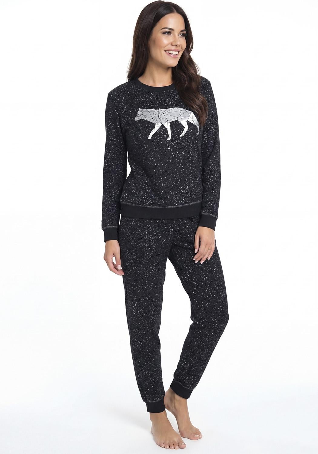 PIJAMA DE MUJER ALGODON 60.1601M-NEG - 1