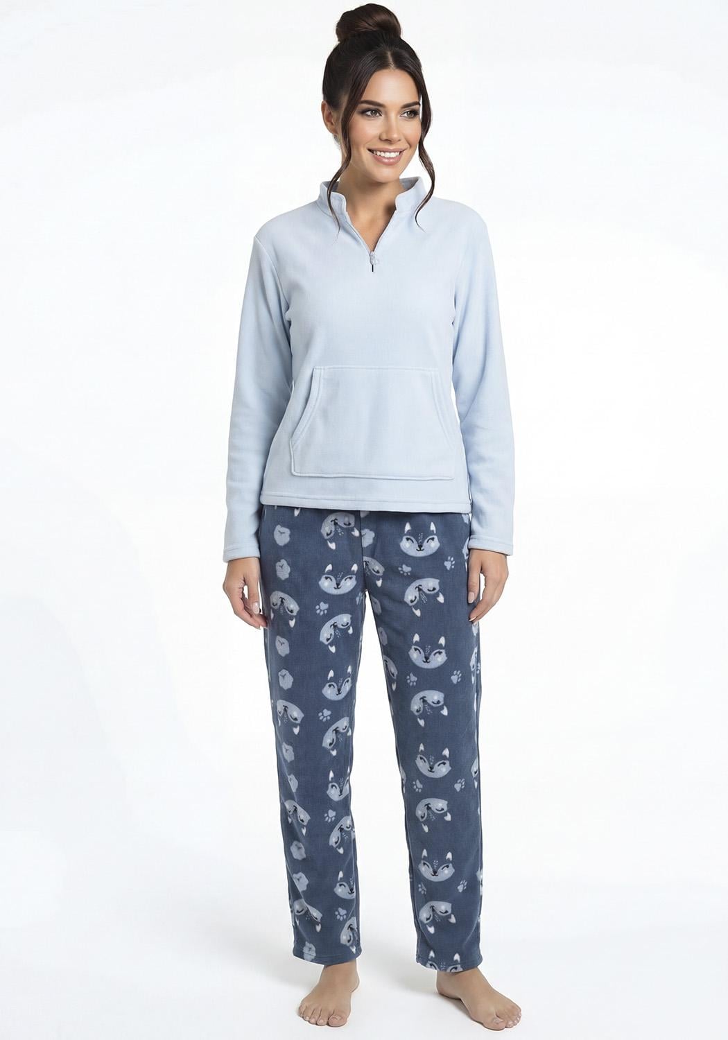 PIJAMA DE MUJER POLAR 60.1612M-AZU - 1