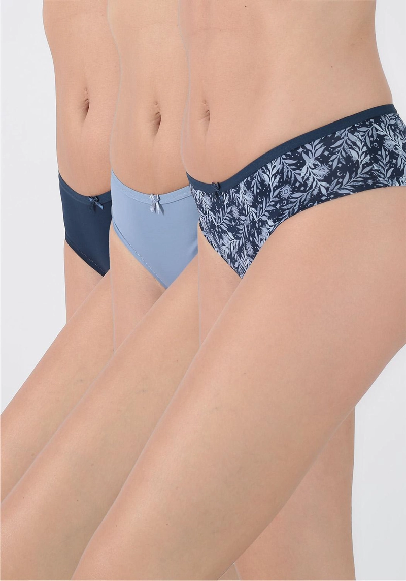 PACK 3X PANTALETA MICROFIBRA P314.15-AZU7 KAYSER - 1