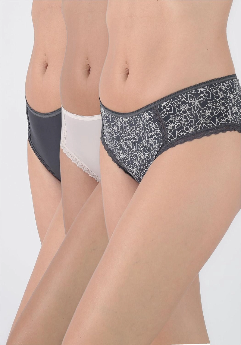 PACK 3X PANTALETA MICROFIBRA P314.0015-GRI2 KAYSER - 1
