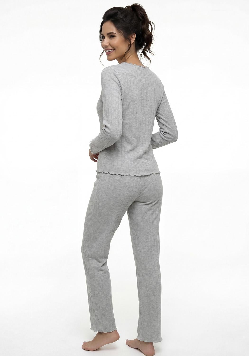 PIJAMA DE MUJER VISCOSA 60.1608M-GRI - 2