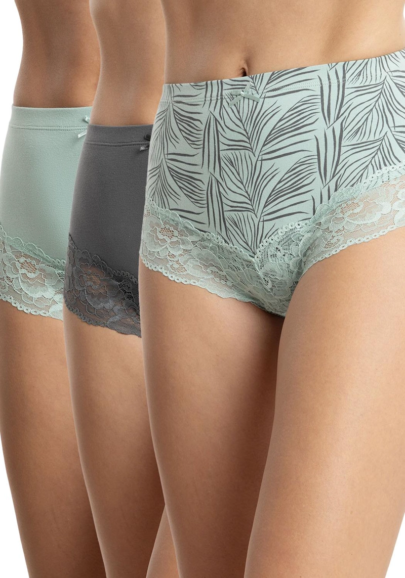 PACK 3 PANTALETAS TIRO ALTO ALGODON MUJER KAYSER - 1