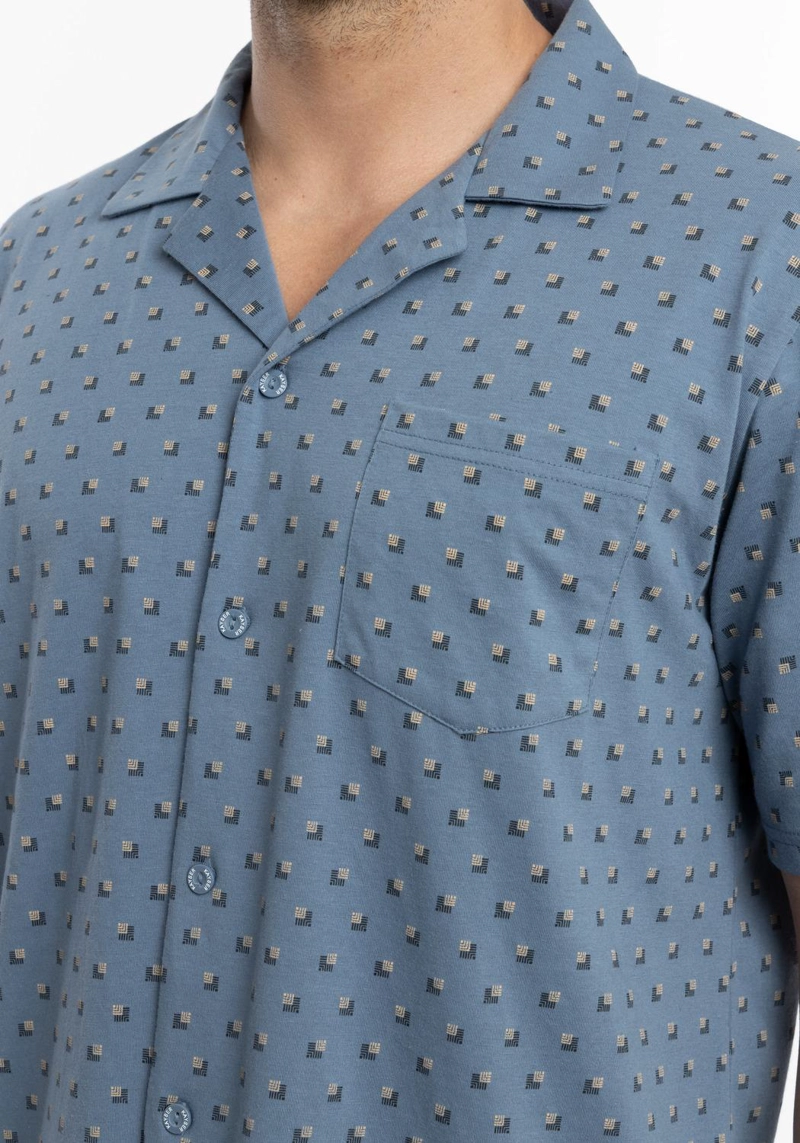 PIJAMA HOMBRE VERANO  2 PIEZAS  ALGODON KAYSER - 3