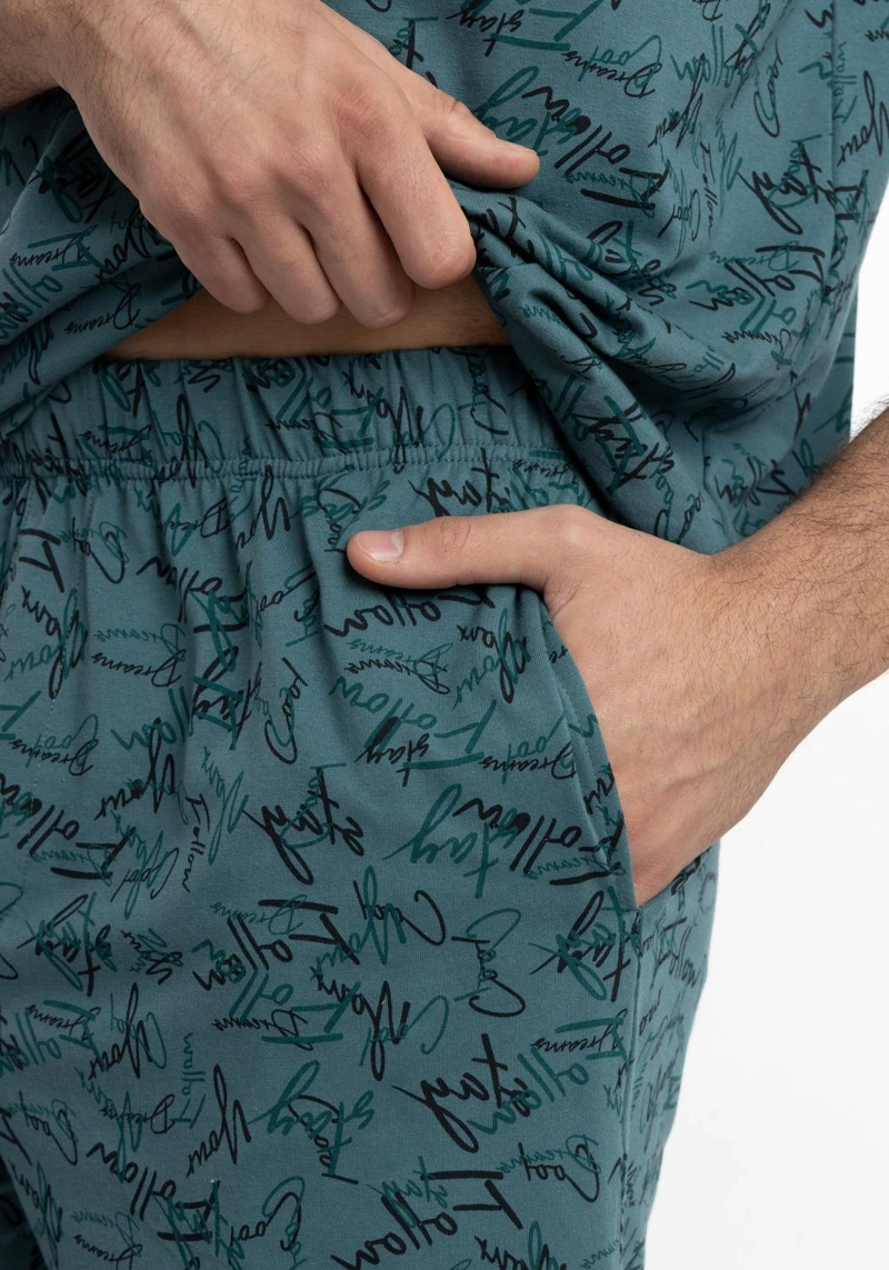PIJAMA HOMBRE VERANO  2 PIEZAS  ALGODON KAYSER - 4