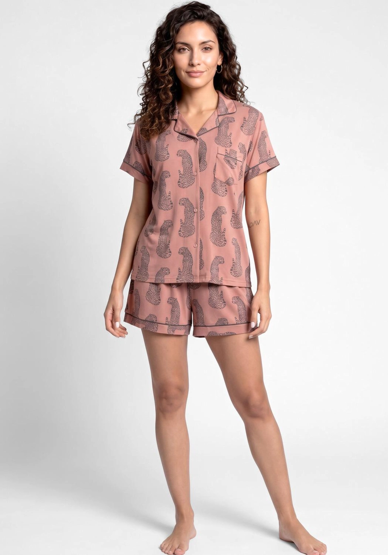 PIJAMA  CORTO ABOTONADO SUPER SOFT  MUJER KAYSER - 1