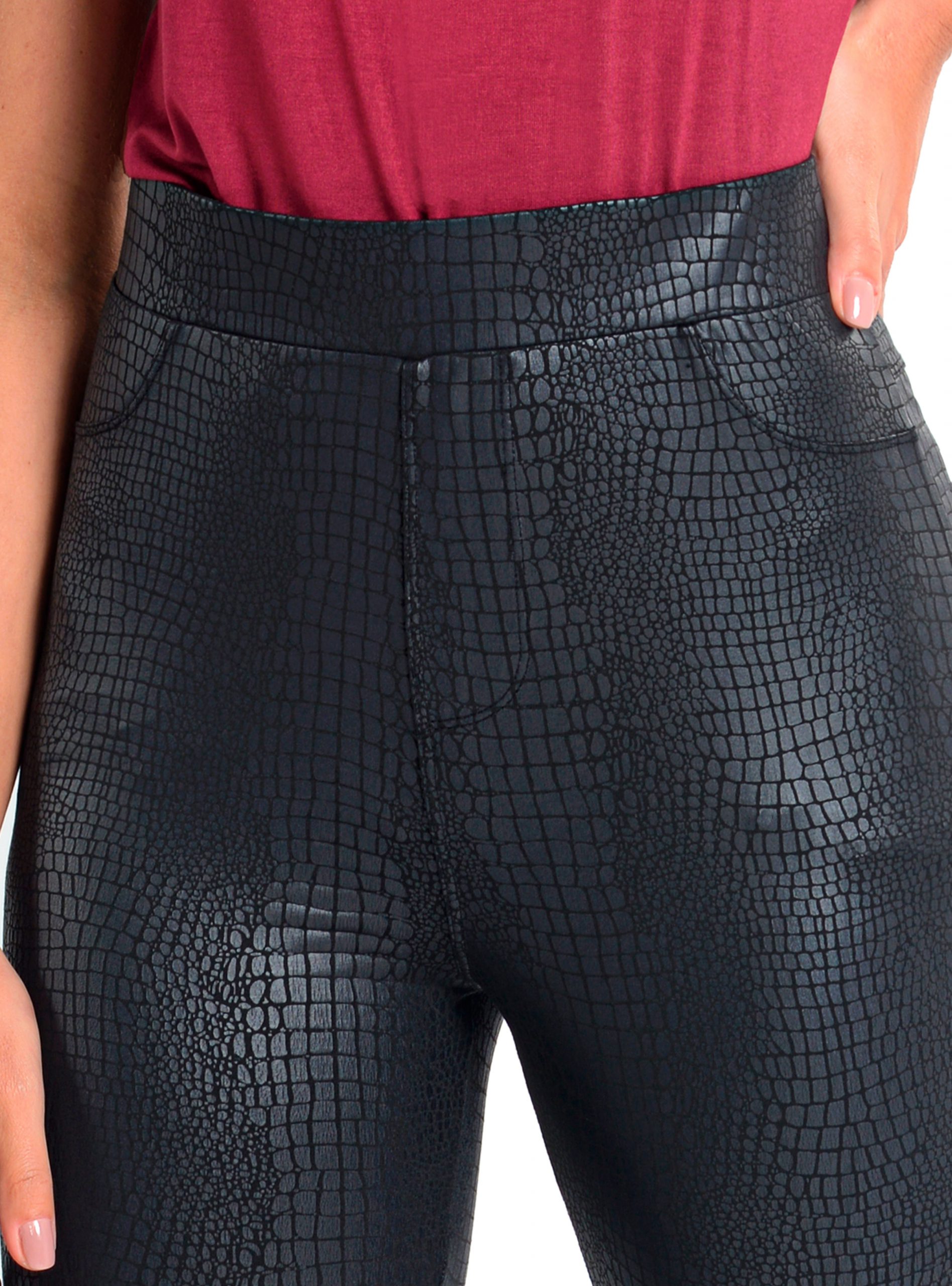 LEGGING MUJER CAFFARENA 14636 EFECTO CUERO - 4