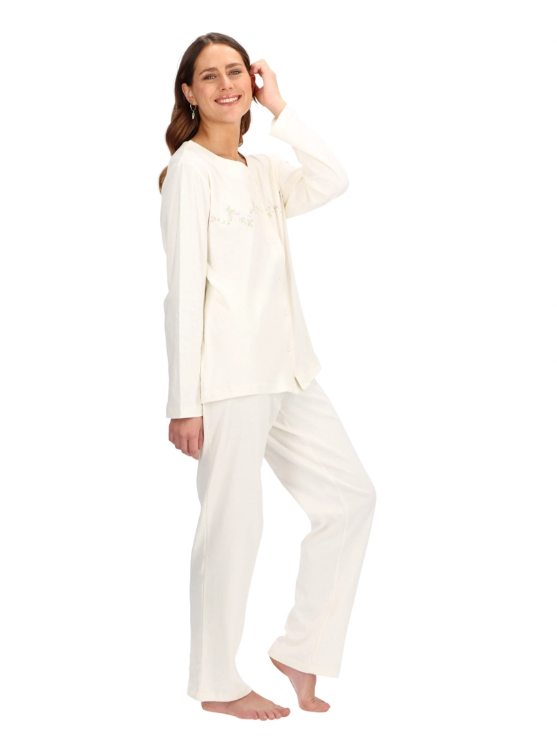 PIJAMA MUJER CAFFARENA 30660 LARGO ALGODON - 2