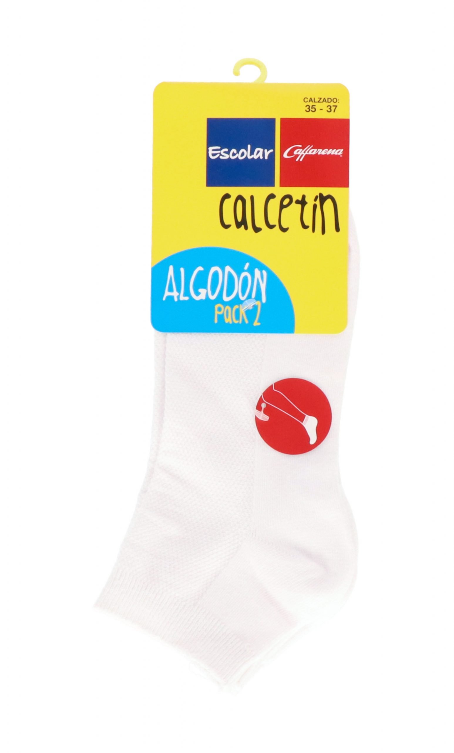 PACK 2 CALCETINES ESCOLARES TOBILLO CAFFARENA ALGODON 20307 - 3