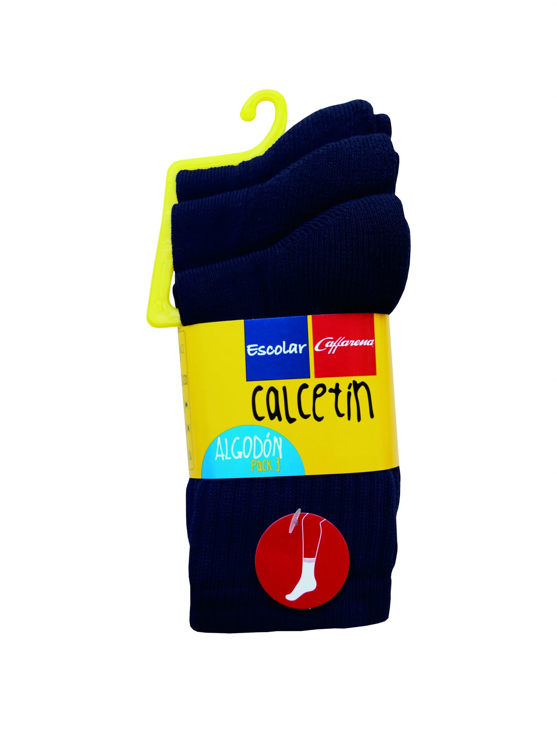 PACK 3 CALCETINES ALGODÓN UNISEX CAFFARENA ESCOLARES CORTOS 2830 - 3