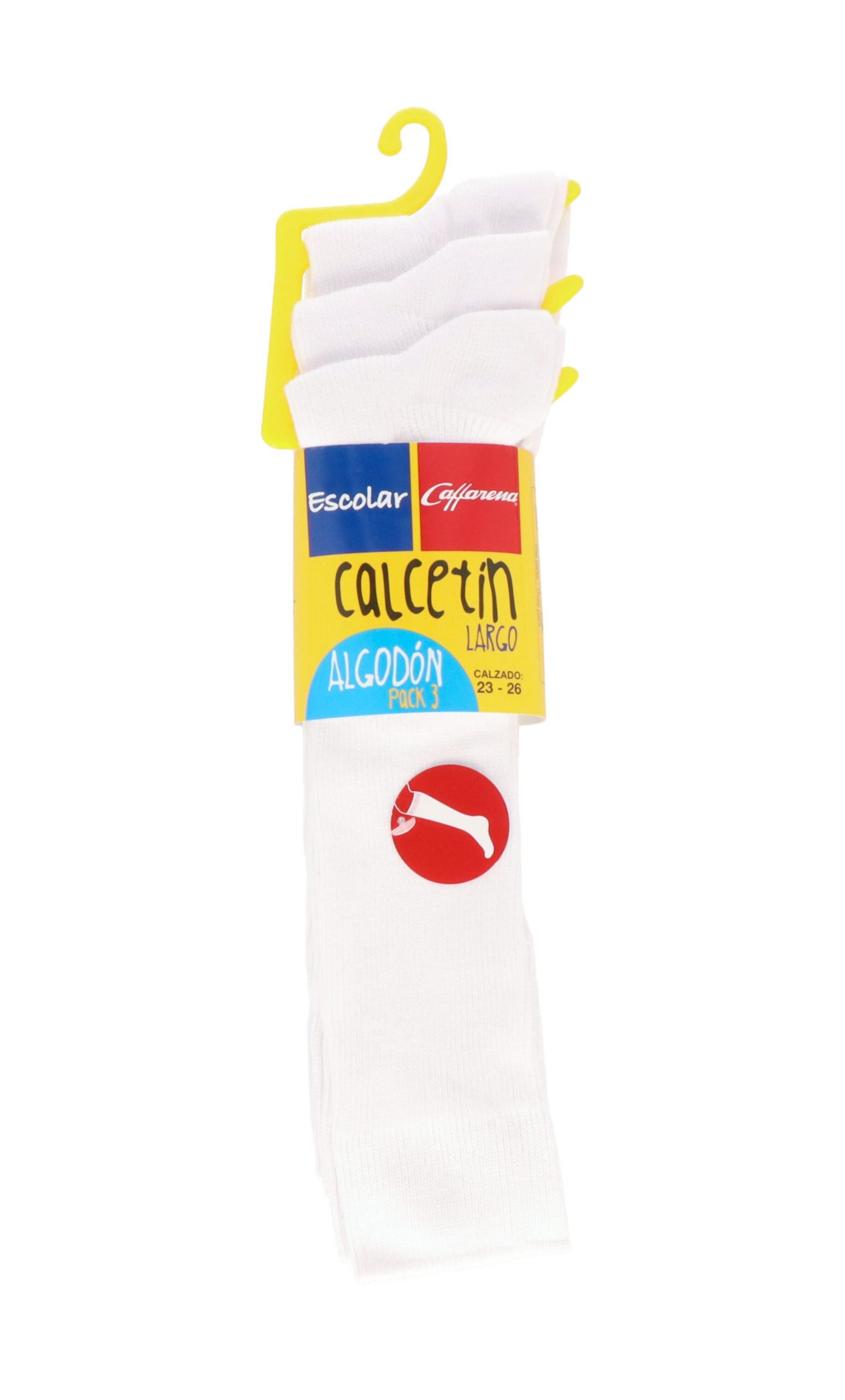 PACK 3 CALCETINES ALGODÓN NIÑA CAFFARENA ESCOLARES LARGOS 2819 - 4