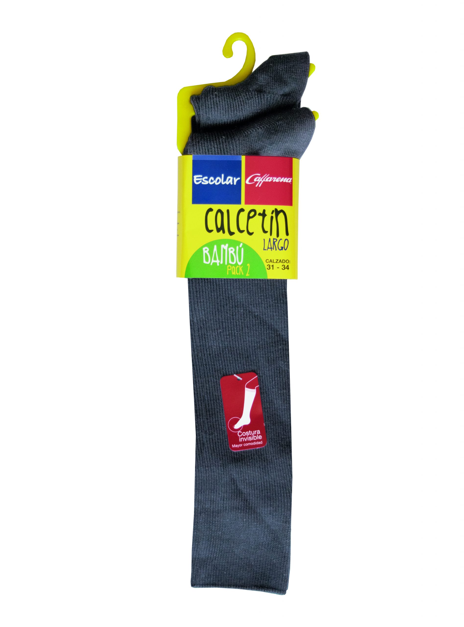 PACK 2 CALCETINES BAMBÚ NIÑA CAFFARENA ESCOLARES LARGOS 21508 - 4