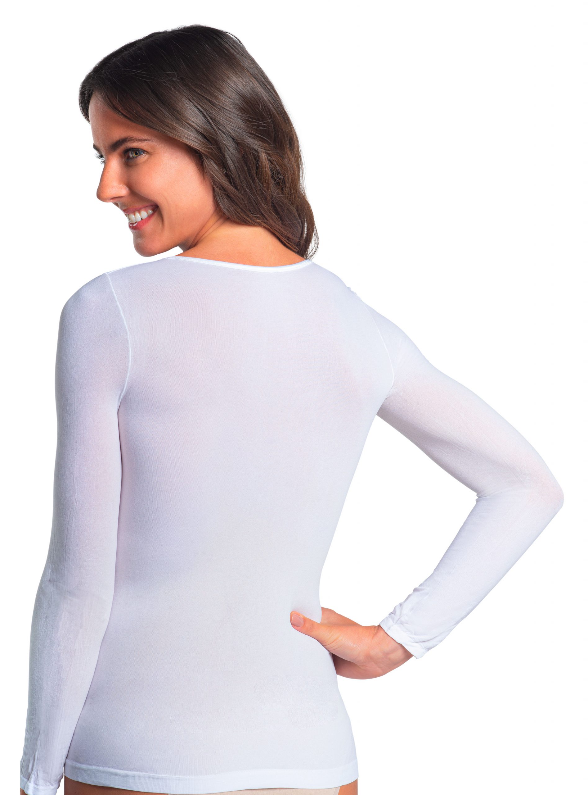 CAMISETA MUJER CAFFARENA 1212 CHEMISETTE MANGA LARGA MICROFIBRA - 3