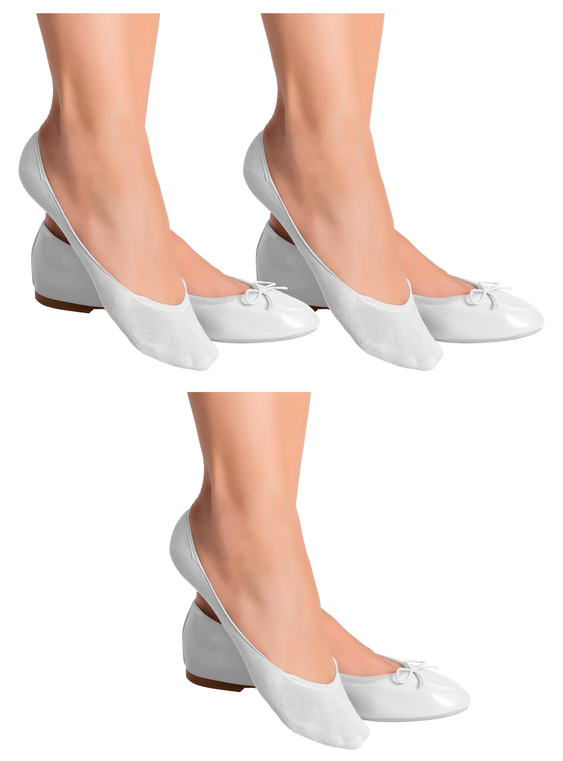 PACK 3 CALCETINES MUJER INVISIBLES CAFFARENA ALGODON 21636 - 1