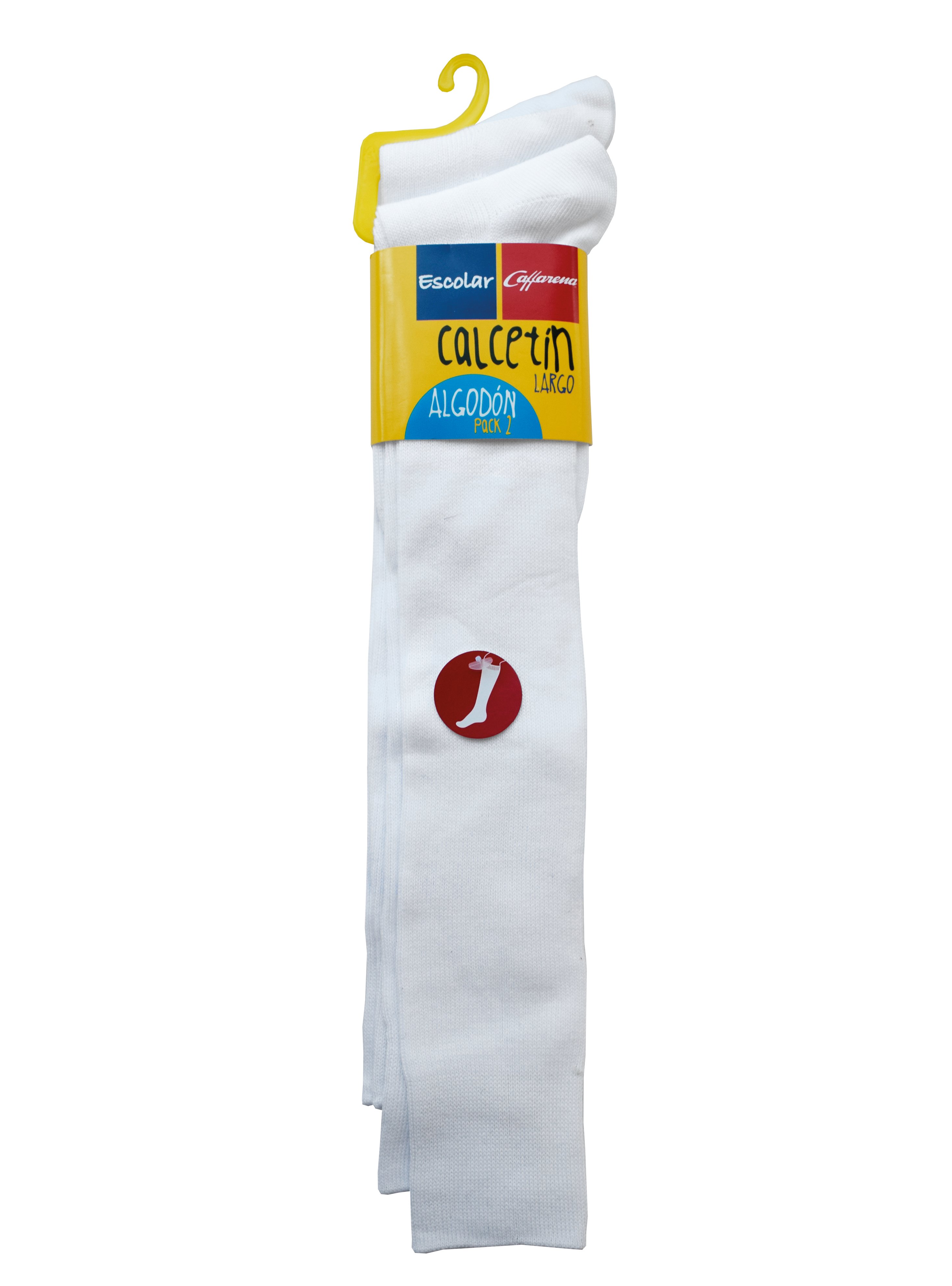 CALCETIN LARGO LISO PACK 2 ESCOLAR CAFFARENA - 1