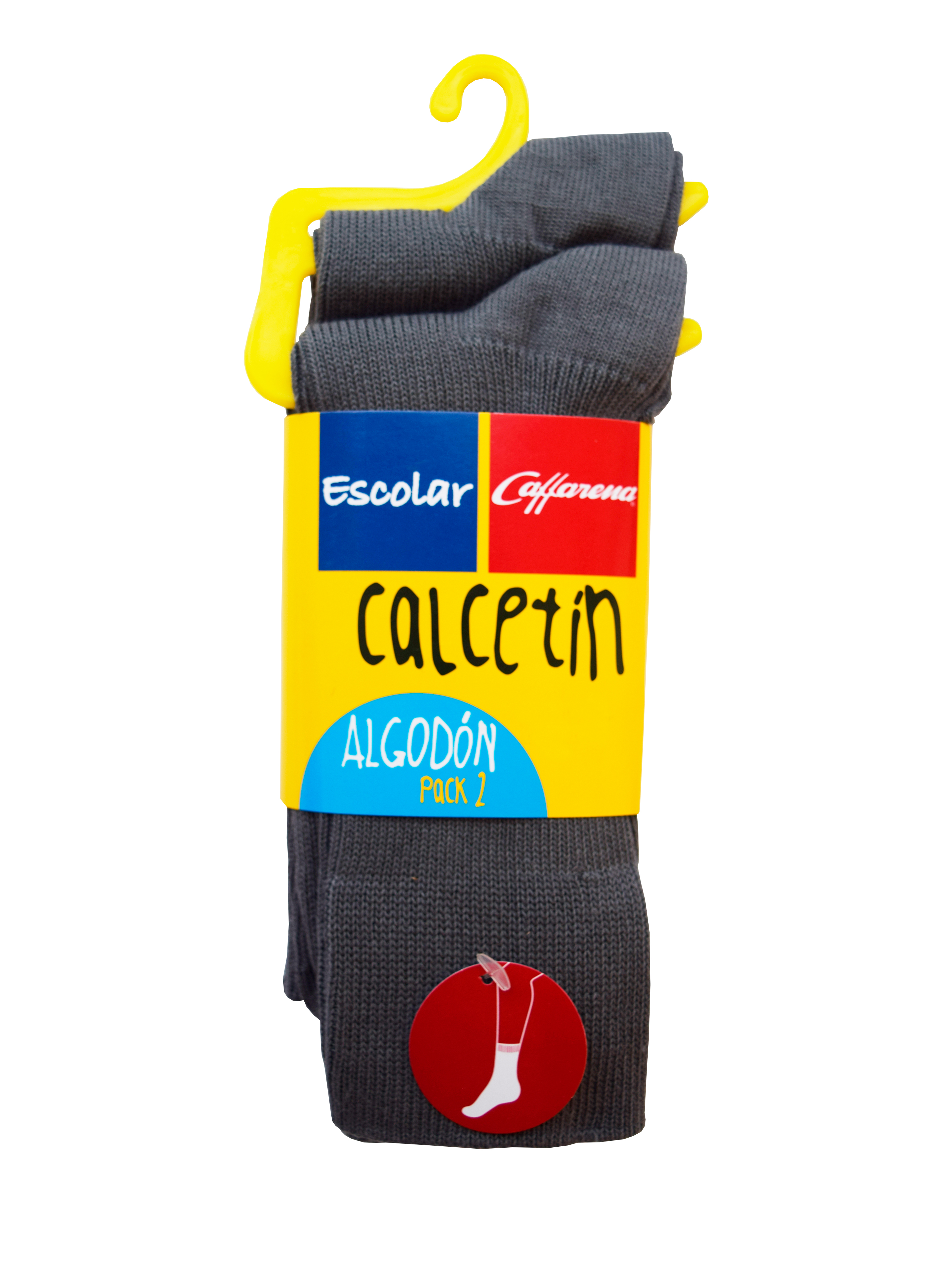 PACK 2 CALCETINES ESCOLAR UNISEX CAFFARENA CORTO LISO 2802 - 1