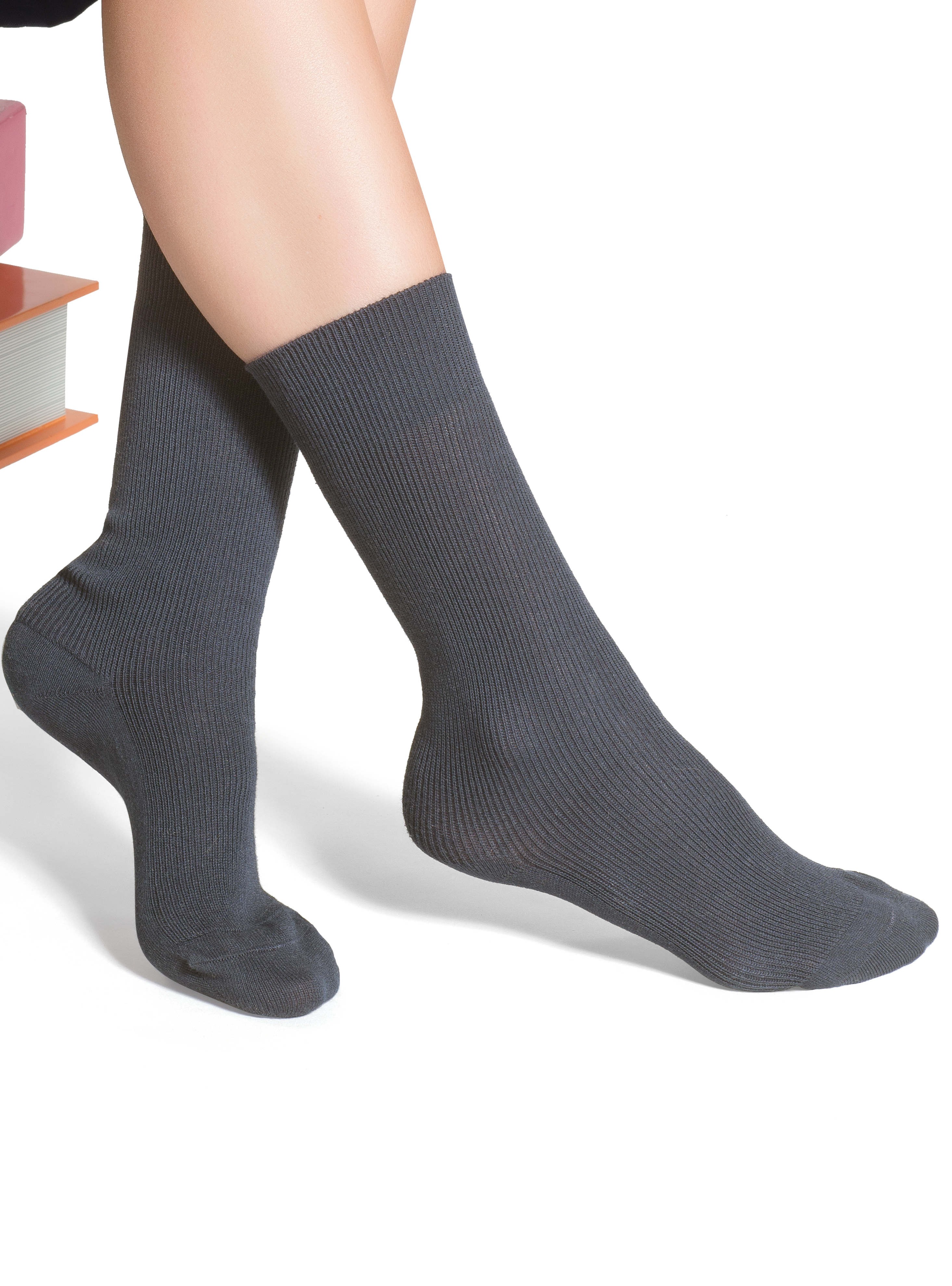 PACK 2 CALCETINES ESCOLAR UNISEX CAFFARENA CORTO LISO 2802 - 2