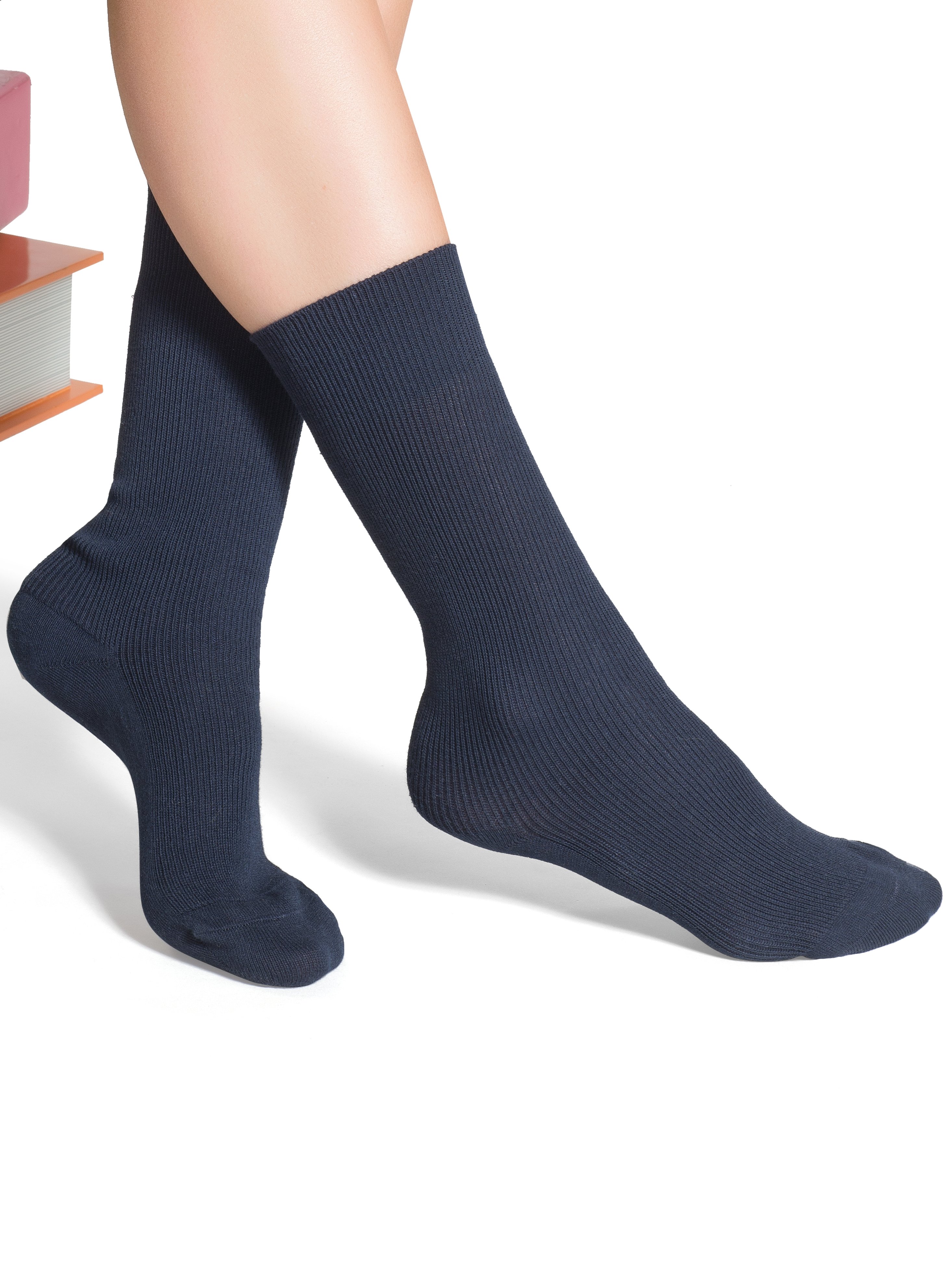 PACK 2 CALCETINES ESCOLAR UNISEX CAFFARENA CORTO LISO 2802 - 3