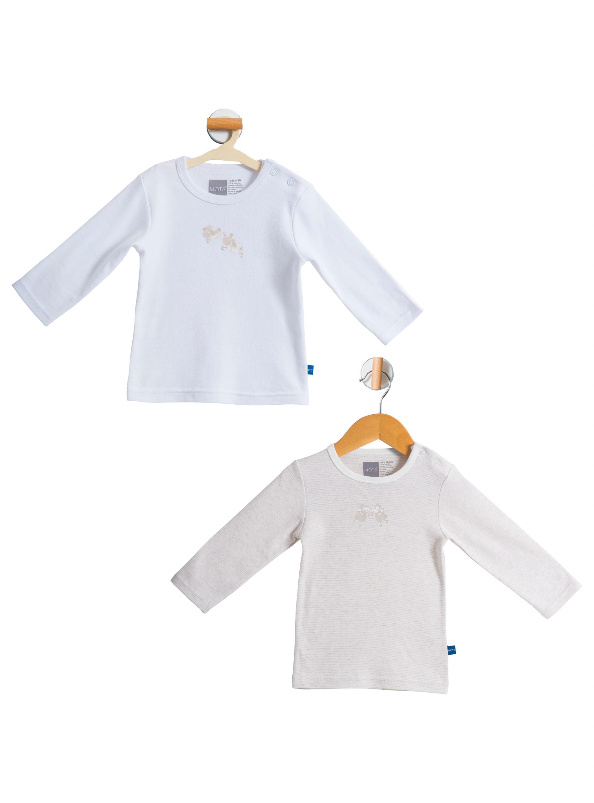 PACK 2 CAMISETAS BEBE MOTA ALGODON MT4603 - 1