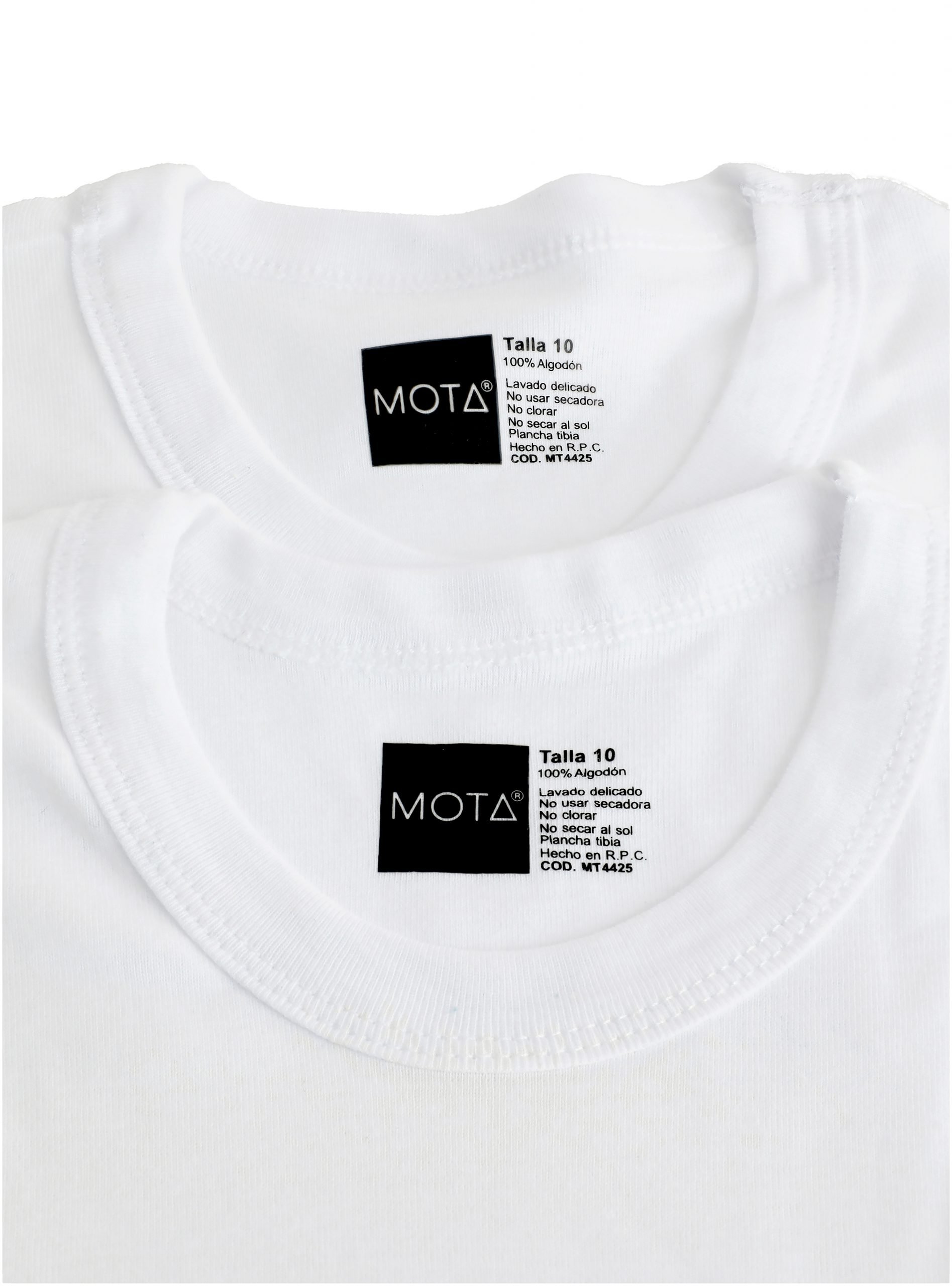 PACK 2 CAMISETAS ALGODÓN UNISEX MOTA MT4425 JUVENILES - 4