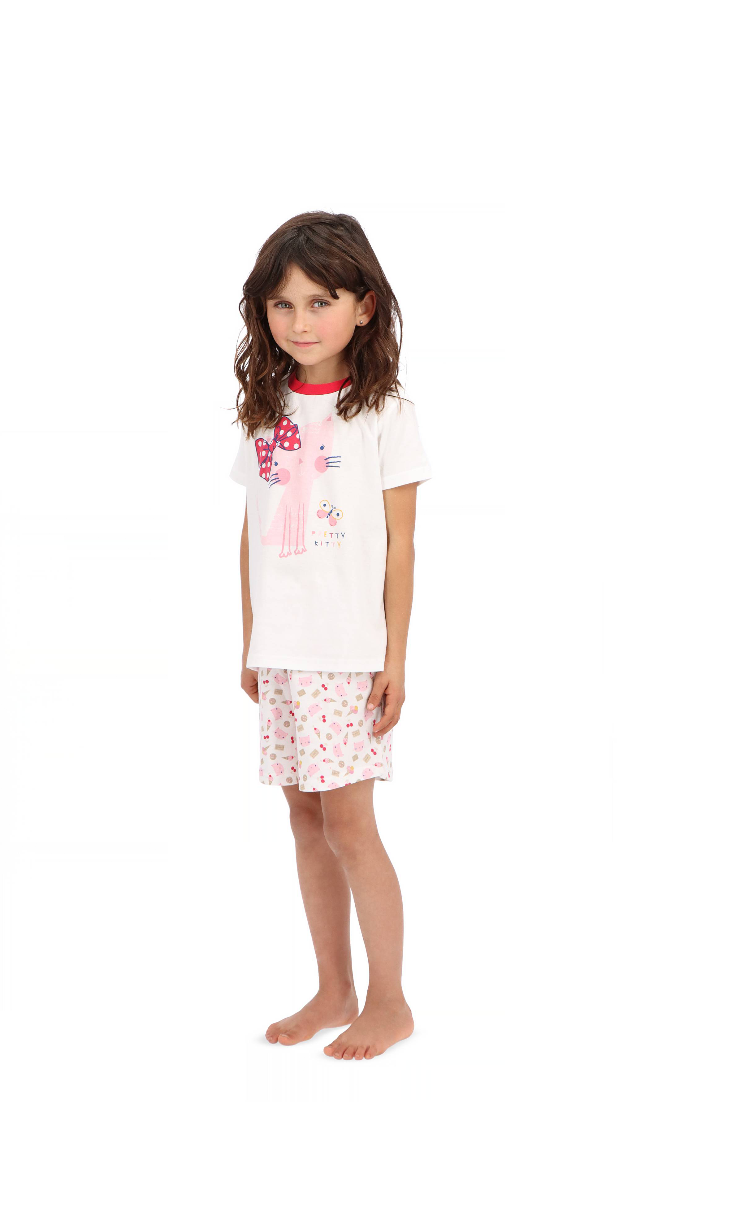 PIJAMA ALGODÓN NIÑA MOTA MT4760 2 PIEZAS MANGA CORTA - 2