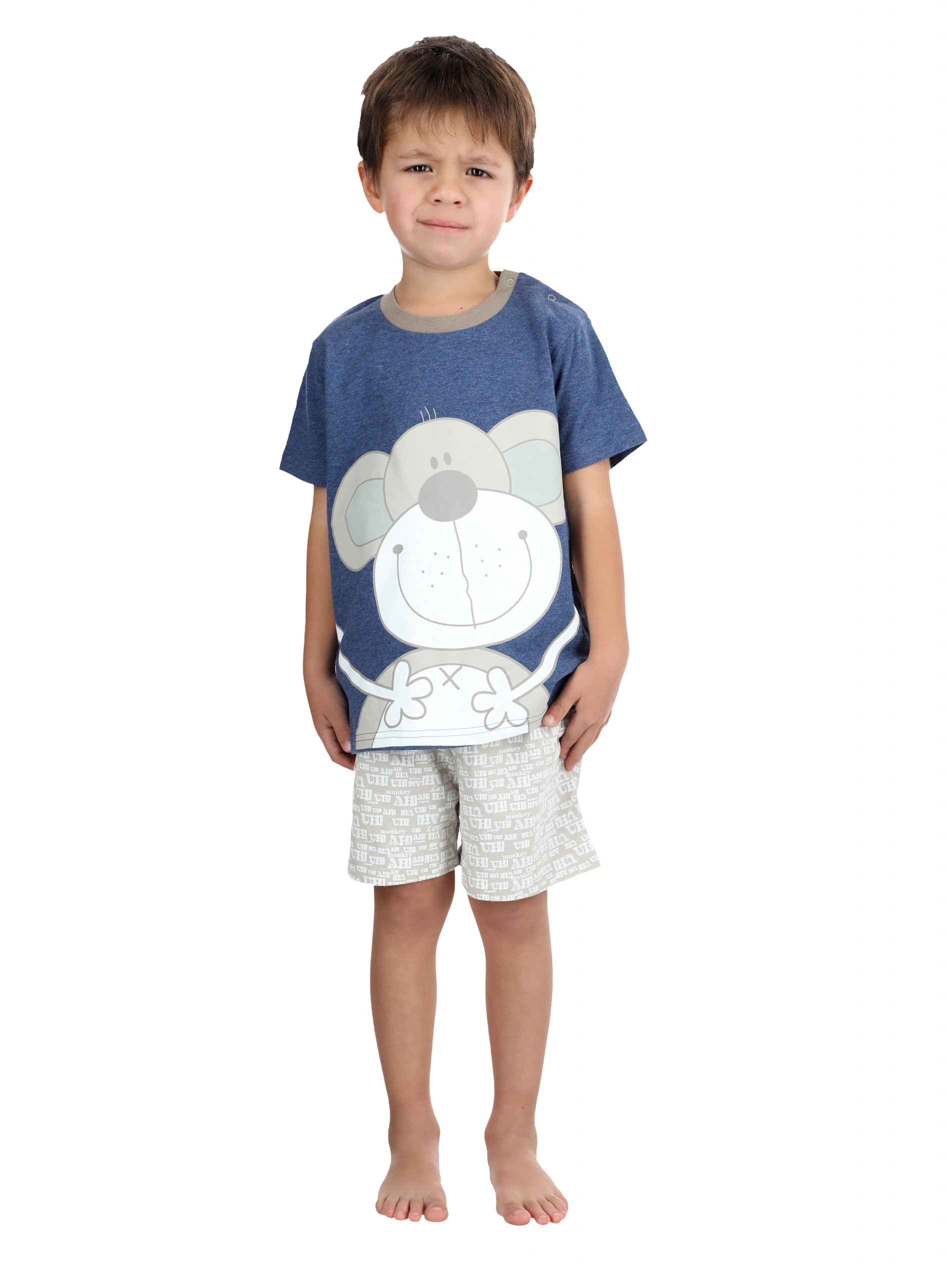 PIJAMA ALGODÓN NIÑO MOTA MT4762 2 PIEZAS MANGA CORTA - 1