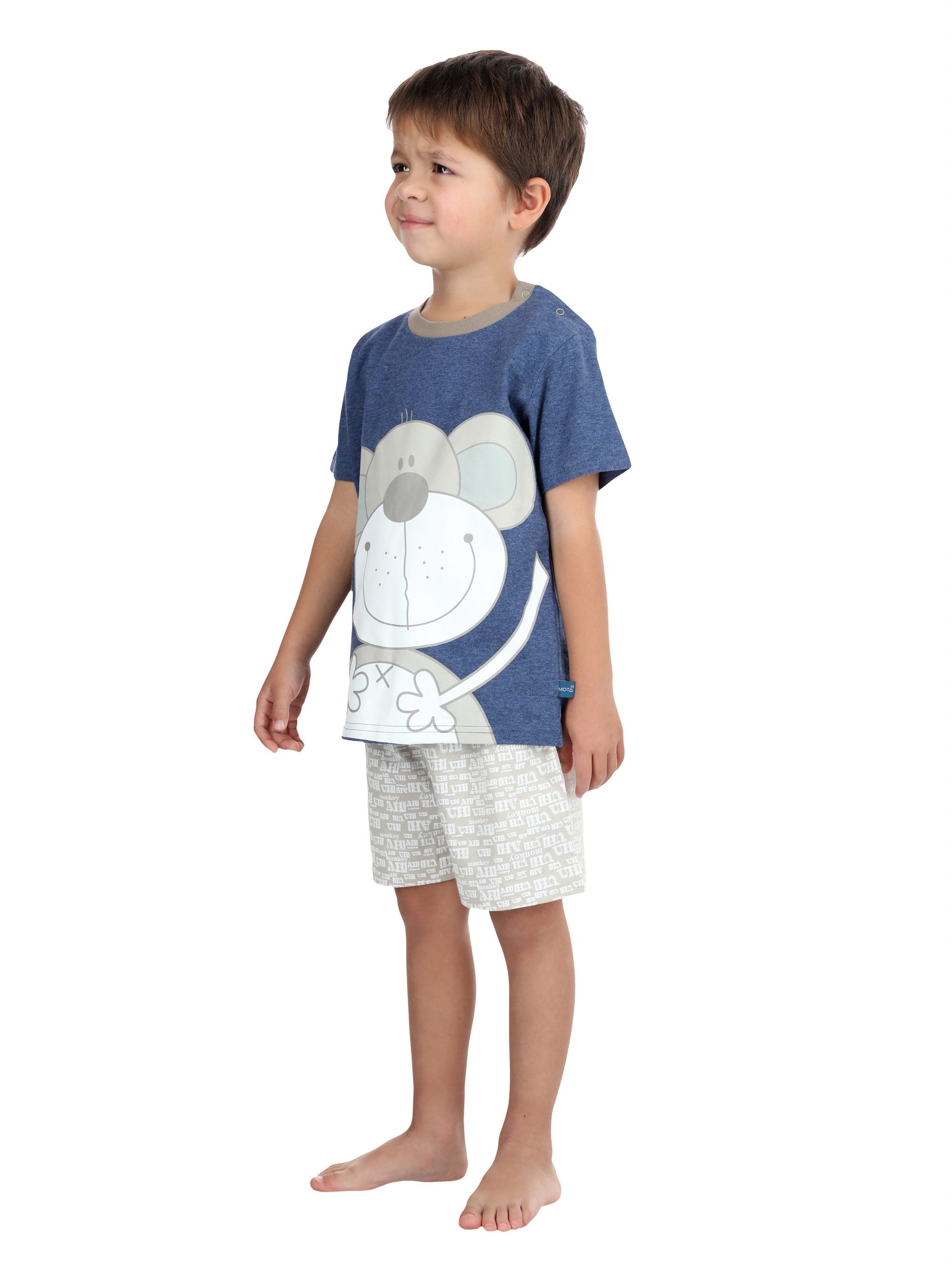 PIJAMA ALGODÓN NIÑO MOTA MT4762 2 PIEZAS MANGA CORTA - 2