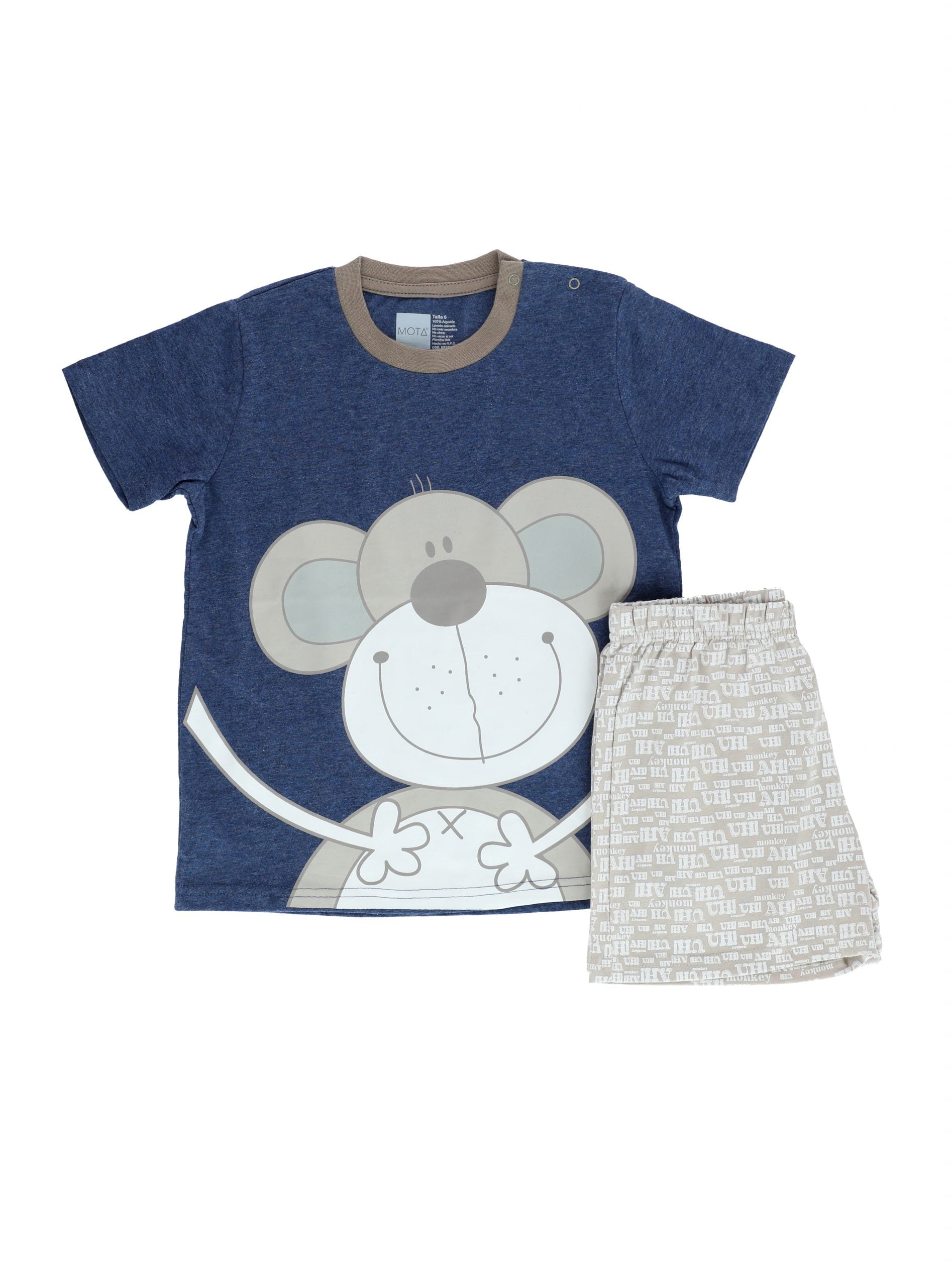 PIJAMA ALGODÓN NIÑO MOTA MT4762 2 PIEZAS MANGA CORTA - 3