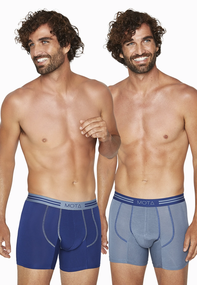 PACK X2 BÓXER MEDIO HOMBRE MOTA MT4034 BAMBÚ - 1