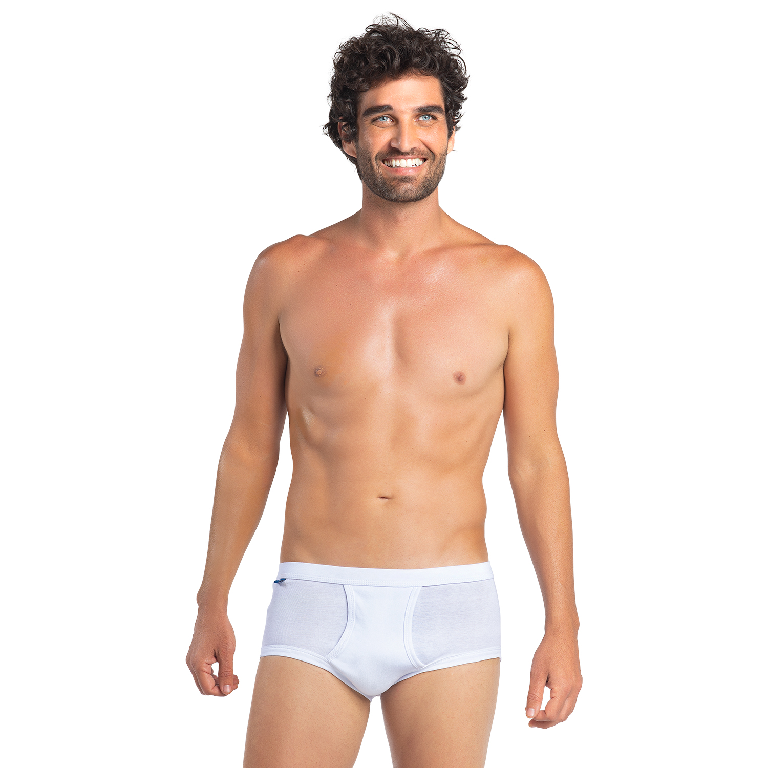 PACK X3 CALZÓN HOMBRE MOTA MT4029 CILLO ALGODÓN BLANCO - 3
