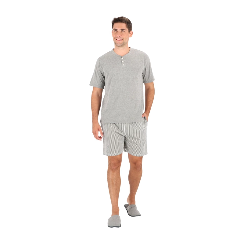 PIJAMA CORTO ALGODON + PANTUFLAS MOTA MT30255 - 1
