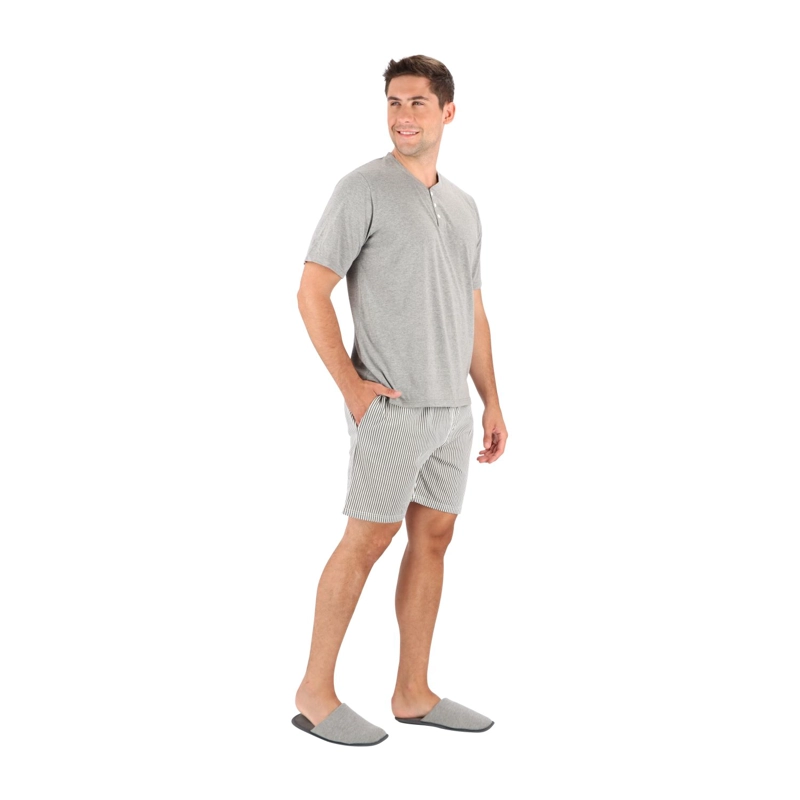 PIJAMA CORTO ALGODON + PANTUFLAS MOTA MT30255 - 2