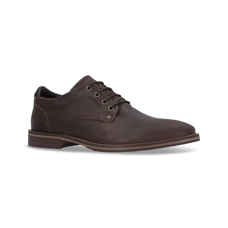 ZAPATOS FORMAL CASUAL HOMBRE CUERO DESK-0-13 CAFE ['ECOCUERO'] - 1